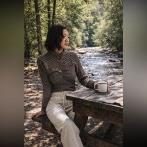 Anthropologie NWT ASTR The Label Cable-Knit Sweater Shrug Set Size XL.